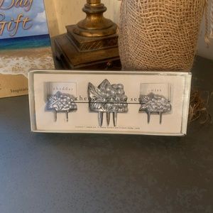 Pier1, NEW IN BOX, Cheese Service Set, Aluminum Serving Party.